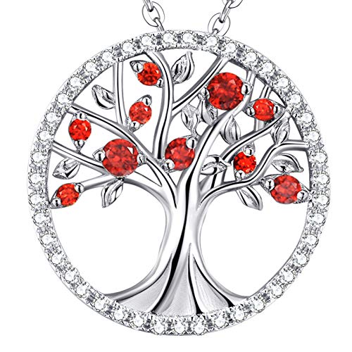 Tree of Life Necklace for Women Birthday Gifts for Wife Mom August September Birthstones Peridot Blue Sapphire and More Stonese Jewelry Sterling Silver