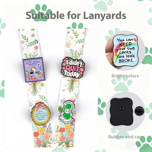 2/4/5/20pcs Funny Enamel Pins Bulk - Aesthetic Hard Enamel Lapel Pins Set, Art Brooches for Backpacks, Jackets, Hats, Bags, Lanyards, Cute Animal Pins for Adults, Kids, Women, Men - style: 20pcs Quote