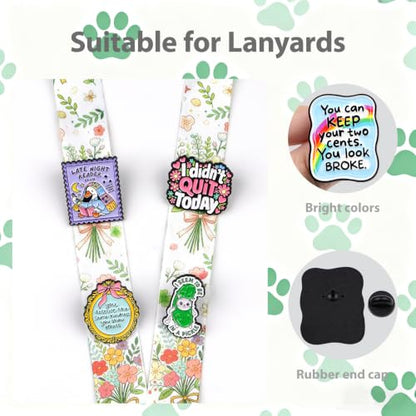 2/4/5/20pcs Funny Enamel Pins Bulk - Aesthetic Hard Enamel Lapel Pins Set, Art Brooches for Backpacks, Jackets, Hats, Bags, Lanyards, Cute Animal Pins for Adults, Kids, Women, Men - style: 20pcs Quote