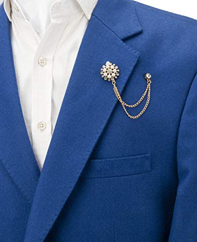 Knighthood Pearl Star Swarovski Sunshine Lapel Pin Badge Coat Suit Wedding Gift Party Shirt Collar Accessories Brooch for Men