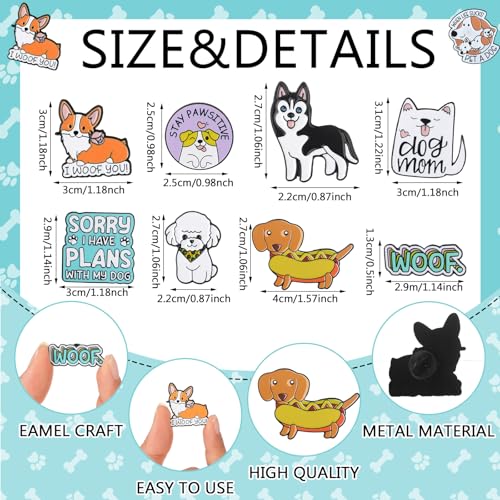 40 Pcs Dog Enamel Pins for Backpacks Funny Pet Dog Lapel Pins Lovely Cute Brooch for Women Men Lovers Clothes Bags Accessories Gifts - style: Dog Theme