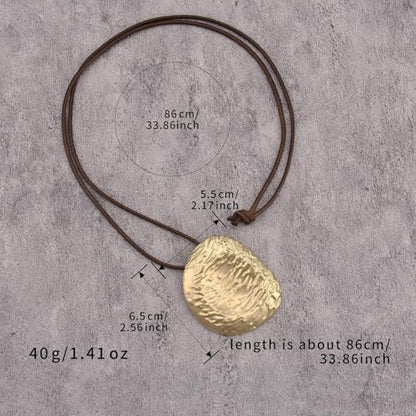 Boho Necklaces for Women Chunky Circle Necklace Bohemian Necklaces | Chunky Boho Necklace for Women Layered Boho Circle Leather Choker Necklace Long Vintage Necklaces Bohemian Jewlery Gifts - style: Big Hippie Necklace