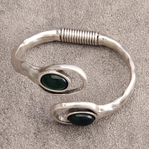 Gold Cuff Bracelet for Women Chunky Bracelet Statement Bracelet | Chunky Bangle Bracelets for Women Silver Beaded Open Bangle Stackable Stretch Bead Bracelet Boho Jewelry Gift for Wife Couple - style: Chunky Gold Arm Cuffs