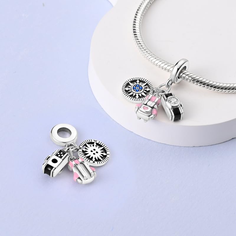 CYCUFF 925 Sterling Silver Charms Suitable for Bracelet Pendants Beads, Charm Necklaces Jewellery Gift for Women - color: Mountaineering Enthusiast Charm