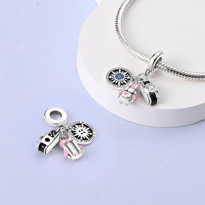 CYCUFF 925 Sterling Silver Charms Suitable for Bracelet Pendants Beads, Charm Necklaces Jewellery Gift for Women - color: Mountaineering Enthusiast Charm