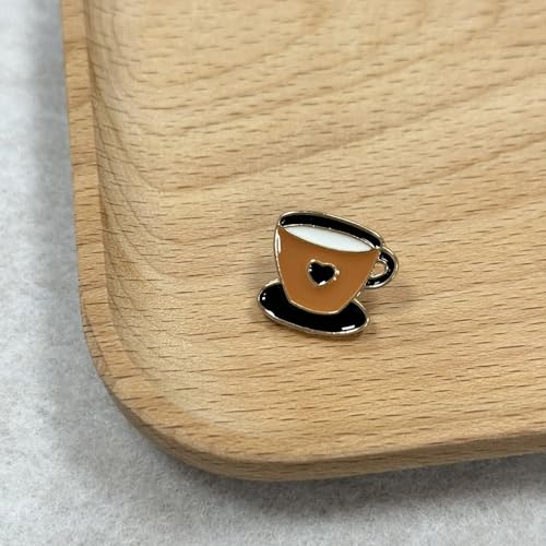 Brown Coffee Cup Enamel Lapel Pin Cartoon Badge for Boy Girl Gift Clothes Backpacks Badges Hats Bags - size: 1Piece
