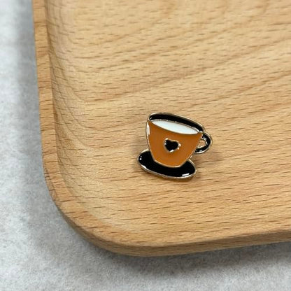 Brown Coffee Cup Enamel Lapel Pin Cartoon Badge for Boy Girl Gift Clothes Backpacks Badges Hats Bags - size: 1Piece