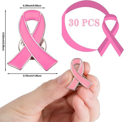 Cute Enamel Pin Set Lapel Pins Brooches Cartoon Brooch Badge Pins for Clothes Bags Backpack for Women - color: Pink Ribbon Pins