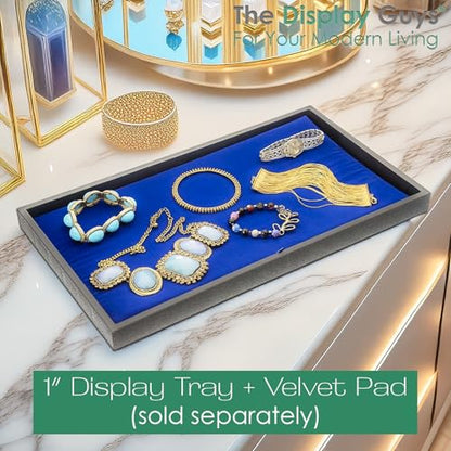 20-Pack Foam Cushion Flocked Jewelry Pads - Flat Full Size - Rings, Necklaces, Bracelets, Watches Presentation - Royal Blue by The Display Guys - color: Royal Blue, size: Insert - Flat Pad (20-Pack)