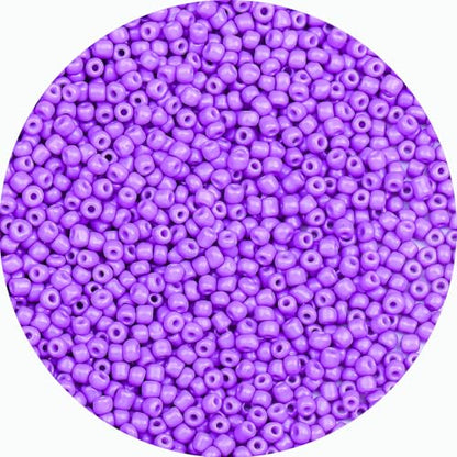 2mm Glass Seed Beads Bulk, Light Purple 12/0 Tiny Round Seed Bead, Small Mini Pony Craft Beads for Bracelet Necklace Wrist Jewelry Making Beading Weaving DIY Crafts Supplies - color: Light Purple