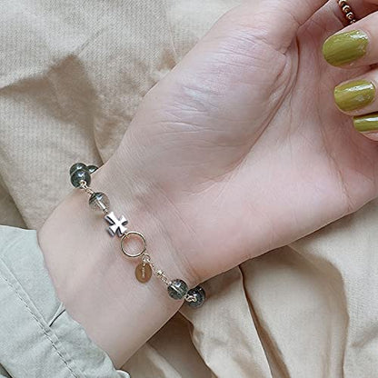 50pcs Antique Silver Cross Spacer Beads Tibetan Alloy Crucifix Cross Charm Beads for DIY Jewelry Bracelet Making,9.6mm×8.4mm
