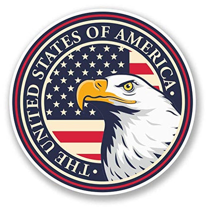 USA Eagle Round Metal 0.75" Lapel Pin Hat Shirt Pin Tie Tack Pinback