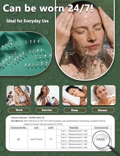 YADOCA 18Pairs Hypoallergenic Threadless Flat Back Earrings for Women 20G | Surgical Steel Push in Nose Stud Rings Labret Cartilage Lip Rings Medusa Nostril Conch Tragus Piercing Jewelry - color: A:Stud, size: 20G-6MM