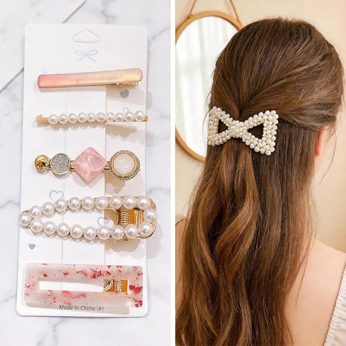 20 Pcs Assorted Hair Clips Set with Jewelry Jar, Fashion Hair Accessories for Everyday Wear & Special Events, Ideal Birthday Gift for Women
