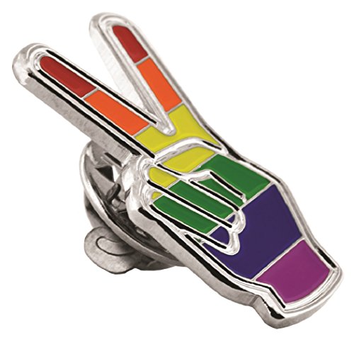 PinMart Gay Pride LGBT Enamel Lapel Pin - color: Gay Pride Pin Set Gold and Nickel Plated, size: 4pc Gift Set