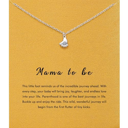 RZKING Silvery Necklace for Women, Gifts for Friend Mom Daughter Teacher - style: Little Foot