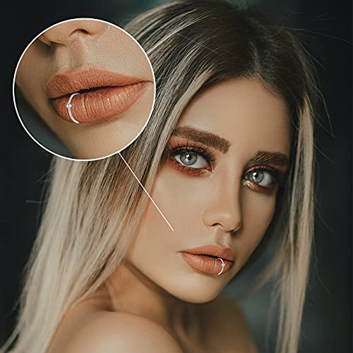 35-70 PCS 18G 20G Nose Rings for Women & Men - Gold Hoops, L Shape, Studs & Screw - 316L Surgical Stainless Steel - color: Color D-40pcs