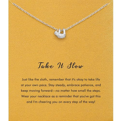 RZKING Silvery Necklace for Women, Gifts for Friend Mom Daughter Teacher - style: Sloth