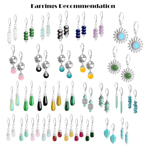 Natural Waterdrop Stone Drop Earrings,Gold Plated Real Genuine Teardrop Crystal Quartz Gemstone Pin Hoop Earrings Hooks Statement Dangle Dangling Earrings for Women Her - color: A02_Emerald