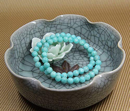 Angelstones Gemstones 6mm Round Beads Healing Crystal Bracelet for women | Natural Gemstone, Handmade Gifts for Women, Healing Crystal Round Beaded Stretch Bracelets, Unisex Jewelry for Women and Men - color: Brazilian Amazonite