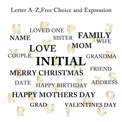 S925 A-Z Bead Charms,Initial Letter Alphabet, 14K Gold Plated, for Bracelet Necklace, Gift for Mothers Nurses Day Graduation Birthday Anniversary, for Girlfriend Family Friend, for Pandora - style: P