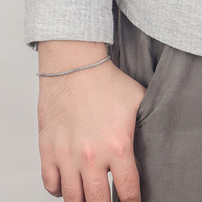 Dankadi Italy Smooth 3MM 4MM Round Snake Chain Bracelet Solid 925 Sterling Silver Men Women 6.3" 6.7" 7" 7.5" 8" 8.5" 9" 9.5" Bangle Charm Jewelry Gift - color: 3MM, size: 7 inches