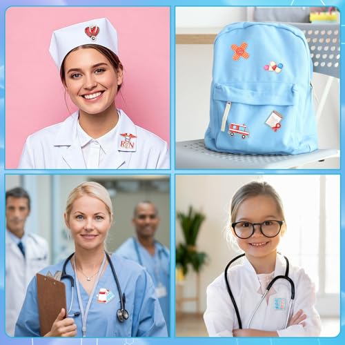 SANNIX 60Pcs Nurse Pins, Medical Enamel Lapel Pins Cartoon Heart Stethoscope Pill Ambulance Brooch Pin Nurse Doctor Backpacks Pin Badge Nurse Day Gifts for Clothes Bags Hats Accessories, 30 Styles - style: Nurse Pins