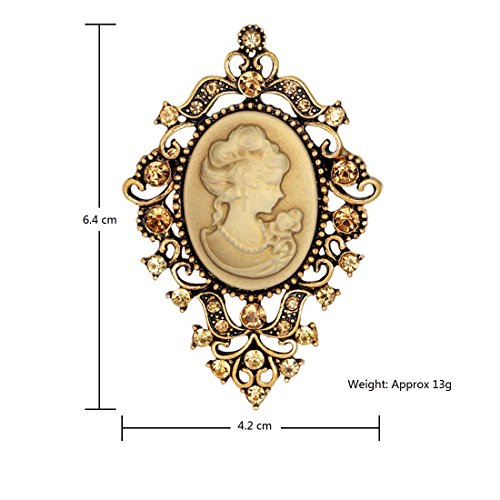 JJTZX Victorian Black Velvet Lace Choker Gothic Lady Cameo Necklace Gift for Her - style: Cameo brooch 3