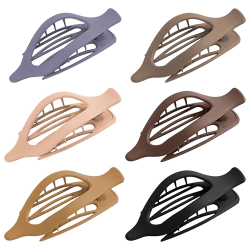 Extra Large Hair Claw Clips for Thick Hair, Big Non-Slip Claw Clips for Women, 6 Pack 4.7" Jelly & Matte Hair Clips for Long Hair (Duckbill-A 6pcs 4.7") - color: Duckbill-A 6pcs 4.7"