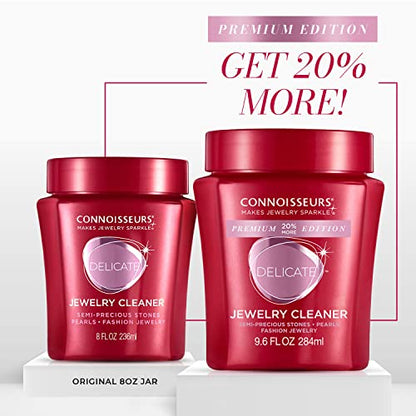 CONNOISSEURS Premium Edition Jewelry Cleaner, Value Size 9.6oz - Pick from Fine, Silver or Delicate Jewelry Cleaner - style: Delicate - 9.6 Ounce