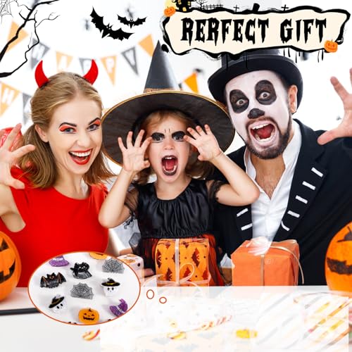 Mistofu Mini Halloween Hair Clip -12PC Small Claw Clips Pumpkin Ghost Bat Spider Shape Hair Claw for Girls, Cute Hair Accessories (mini-Halloween hair clips) - color: mini-Halloween hair clips