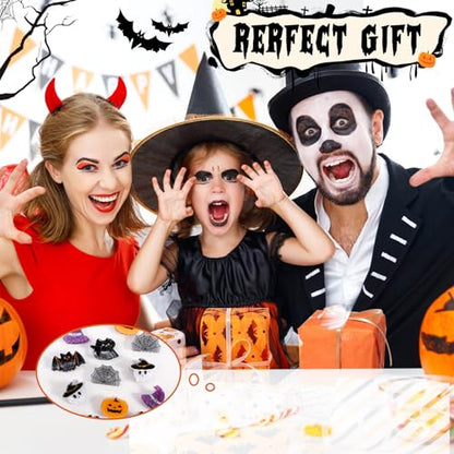 Mistofu Mini Halloween Hair Clip -12PC Small Claw Clips Pumpkin Ghost Bat Spider Shape Hair Claw for Girls, Cute Hair Accessories (mini-Halloween hair clips) - color: mini-Halloween hair clips