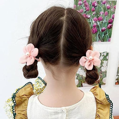 Baby Hair Accessories Set - 40 Pcs Cute Flower Elastic Rubber Bands, Hair Ties and Ponytail Holders for Girls and Toddlers (Random 4 Sets) - color: random 4 sets