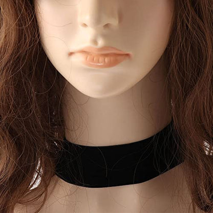 Velvet Choker Statement Jewelry Gothic Adjustable Elegant Classic Vintage Black Ribbon(1cm)