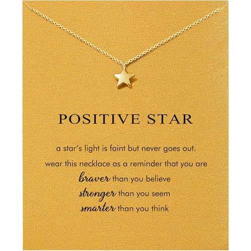 Baydurcan Dainty Gold Necklace for Women Ankh Mom Jesus Sun Star Necklace | 14K Gold Plated Pendant Necklaces Gifts for Friends Sister Mother, Birthday, Christmas, Graduation, Inspirational Gifts - style: Star