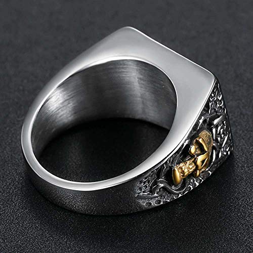 Jude Jewelers Stainless Steel Gun Military Milita Army Western Cowboy Signet Style Biker Ring - color: Gold