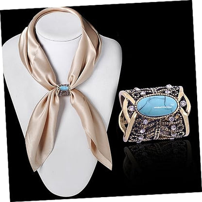 VALICLUD Vintage Rhinestone Scarf Clips 3Pcs Hollow Shawl Buckle Clasps for Women Wedding Party Daily Wear Fashion Scarf Accessories