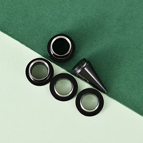 36PCS Ear Gauge Stretching Kit Stainless Steel Double Flare Alloy Tapers 3 In 1 Plugs Set Eyelet 14G-00G - color: (1.6-10mm)-Black-Screw Fit