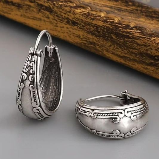 Retro Exaggerated Drop Earrings Personality Vintage Carved Dangle Earrings Daily Accessories Party Valentine's Day Jewelry Gifts for Women - style: Retro Style 1
