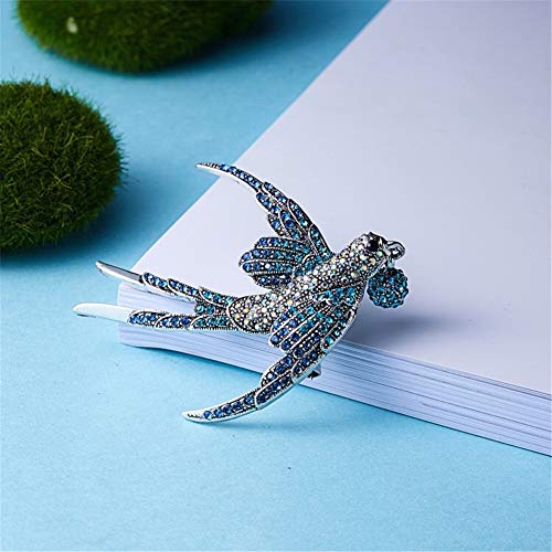 Lovely Crystal Swallow Brooch Pins, AILUOR Elegant Rhinestone Animal Bird Collection Custom Accessories Wedding Brooches Lapel Pin Jewelry Gifts Women