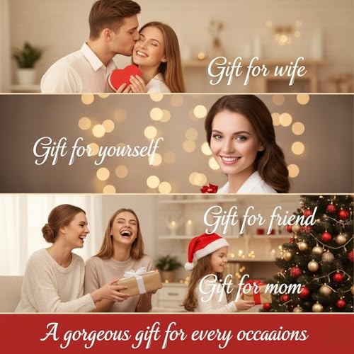 Teardrop Birthstone Necklace for Women 14K Gold/White Gold Elegant Ribbon Pendent Anniversary Love Birthday Gifts for Mom Women, 18"+2" Inches - color: White Gold-11-Nov Birthstone
