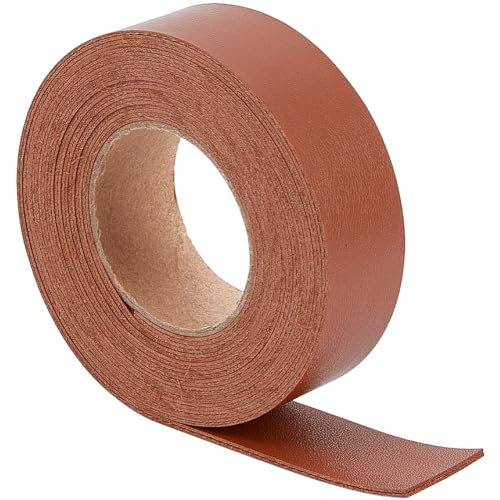 GORGECRAFT Flat Leather Cord 1 x 79 Double-Sided Lychee Grain Leather Strips 1.7mm Thick Soft Faux Leather Strap Braided Threads for DIY Crafts Guitar Belt Bracelet Jewelry Making, Saddle Brown - color: Saddle Brown, size: 79x1"
