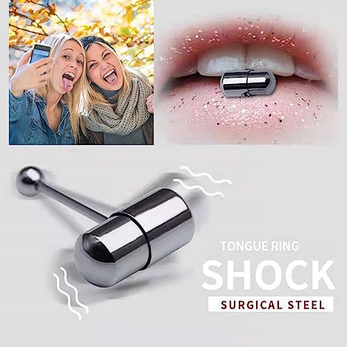 Stainless Steel Vibrating Tongue Ring Barbell Piercing Jewelry Nail Body Piercing Barbell Rings Tongue Piercing Ring