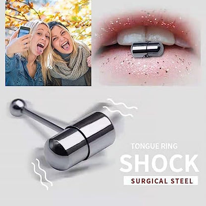 Stainless Steel Vibrating Tongue Ring Barbell Piercing Jewelry Nail Body Piercing Barbell Rings Tongue Piercing Ring