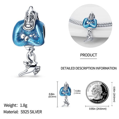 LIGHTDOG 925 Sterling Silver Charms for Bracelets Necklaces Dangle Pendants Beads Charms Fits Pandora Charms Bracelets Jewelry Holidays Gift for Women - style: Cartoon characters and teapots Charm