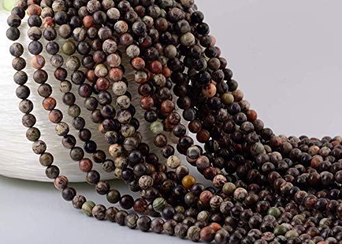 Natural Stone Beads 100pcs 10mm Ocean Jade Round Genuine Real Stone Beading Loose Gemstone Hole Size 1mm DIY Smooth Beads for Bracelet Necklace Earrings Jewelry Making (Ocean Jade, 10mm) - color: Ocean Jade, size: 10mm