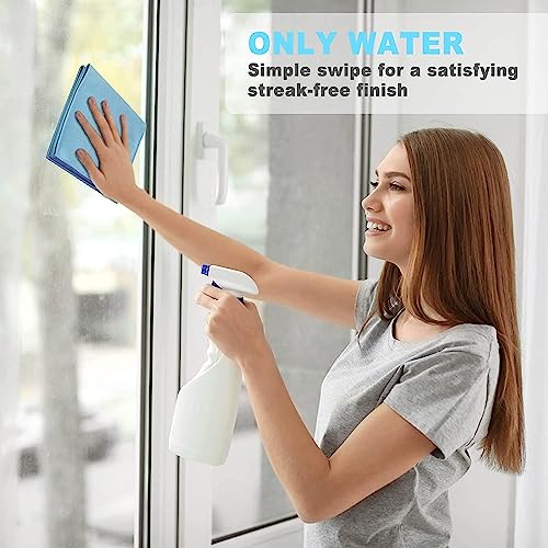 Longmann Window Cleaning Cloth, Glass Cloth, Cleaning Cloth, Streaks Schatches Free (Blue 2 Pack) - color: Blue 2 Pack