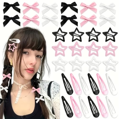 36 Pack Candy Color Matte No Trace BB Hair Clips, Non Slip Bangs Side Hair Barrettes, Women Back Head Hair Accessories Set (Hairpins 36Pcs-E)