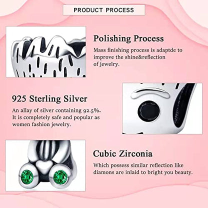 925 Sterling Silver Charms for Bracelets Necklaces Dangle Pendant With 5A Cubic Zirconias Bead Charm for Women DIY Jewelry - style: Tree man