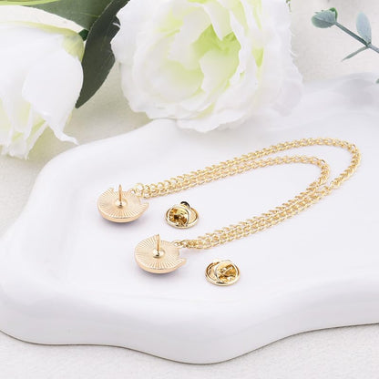 Crystal Rhinestone Brooch Mens Lapel Pins for Shirt Collar Suit Tassel Collar Chains for Shirts Badge Suit Accessories Men Brooch - color: Green